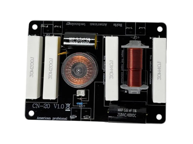 CN-20 2-Way Speaker Crossover 450W 3000Hz Audio Crossover For 8-12 Inch Speakers 25-44Mm Tweeter