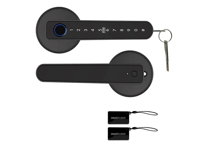 Smart Fingerprint Door Lock,Biometric Door Knob With Keypad, APP Control Handle For Bedroom, Office Hotel, Apartment
