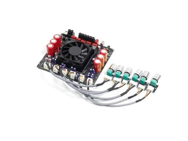 DP600H 2.1 Channel Bluetooth Amplifier Board 300Wx2 Subwoofer DC 19-51V With Cooling Fan Support AUX U Disk FLAC APE MP3