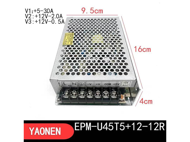 Power Supply For YAONEN 5V3A 12V2A -12V0.5A EPM-U45T5+12-12R