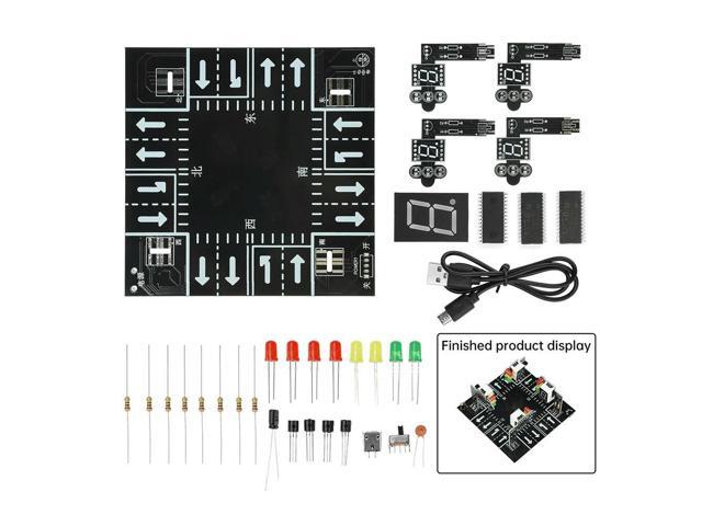 DC 5V Traffic Light Simulator DIY Kit Soldering Practice Kit Signal Light Soldering Practice Kits for Teens and Adults