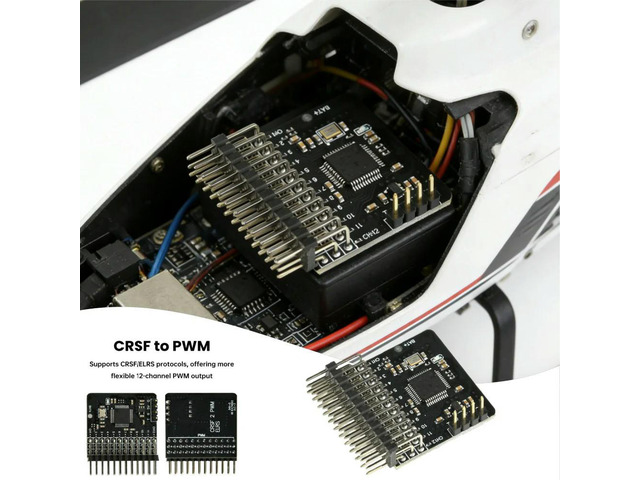 12 Channel PWM Adapter Board CRSF to PWM Converter with BEC Power Supply for RC Models ELRS Protocol Stable 5V Output