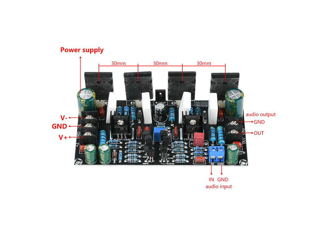 200W 1943 + 5200 High Mono Power Tube Finished Amplifier Board Electronic Component Kit