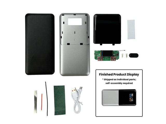 2*1260110 Case DIY Kit 22.5W Fast Charging Power Bank Box PD QC Quick Charge Module Shell not included