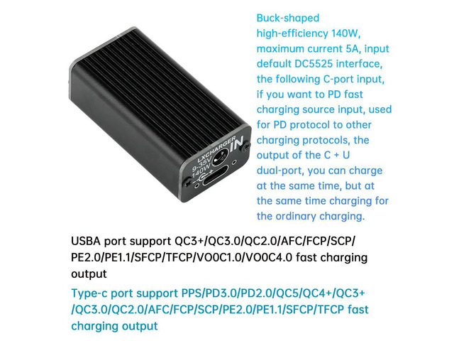 DC9V-35V 140W Protocol Cell Phone Fast Charger Module PD Fast Charging Board Support QC4.0/5.0 PD2.0/3.0/PPS/FCP/FCP