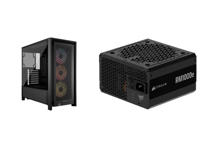 CORSAIR FRAME 4000D RS ARGB Mid-Tower PC Case, Black - Customizable Design - InfiniRailâ„¢ Fan Mounting - Fits 360mm Radiators - ASUS BTF, MSI.