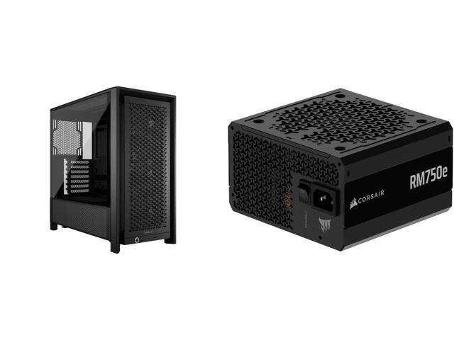 Corsair FRAME 4000D RS Black Case- 3X RS Fans - InfiniRail Fan Mounting - Fits 360mm Radiators - Reverse Connector Motherboard - Black RM750e.