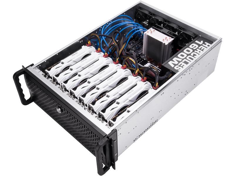 Rosewill 4U Rackmount Server Case / Chassis for Bitcoin Mining Machine (Supports 6-8 Graphics Cards)