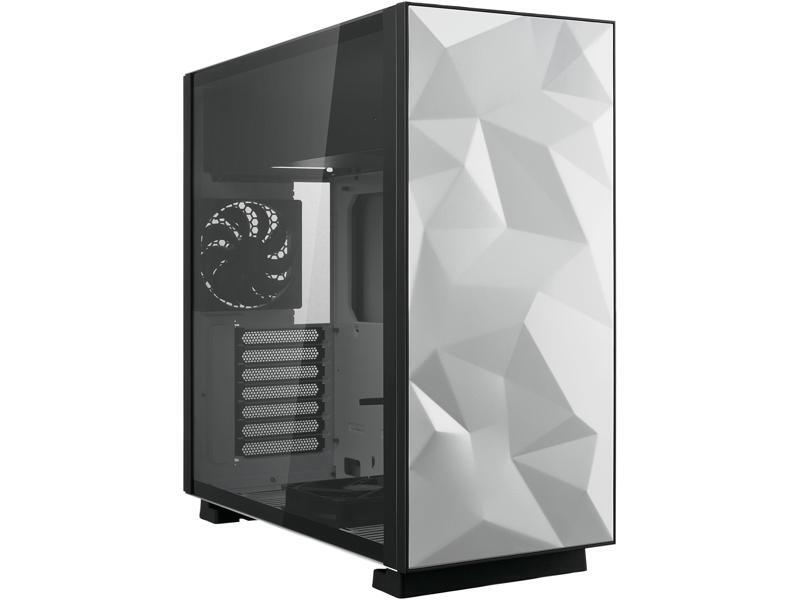 Rosewill ATX Mid Tower Tempered Glass & White Steel Gaming Computer Case w/ 2 x 120mm Fans