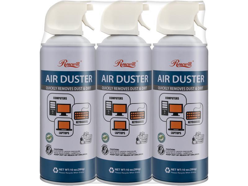 Rosewill Compressed Air Duster, 10 oz Gas Duster Cleaning Spray (3-Pack)