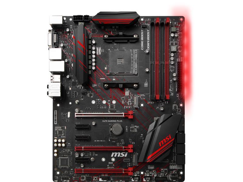MSI PERFORMANCE GAMING X470 GAMING PLUS AM4 AMD X470 SATA 6Gb/s USB 3.1 HDMI ATX AMD Motherboard