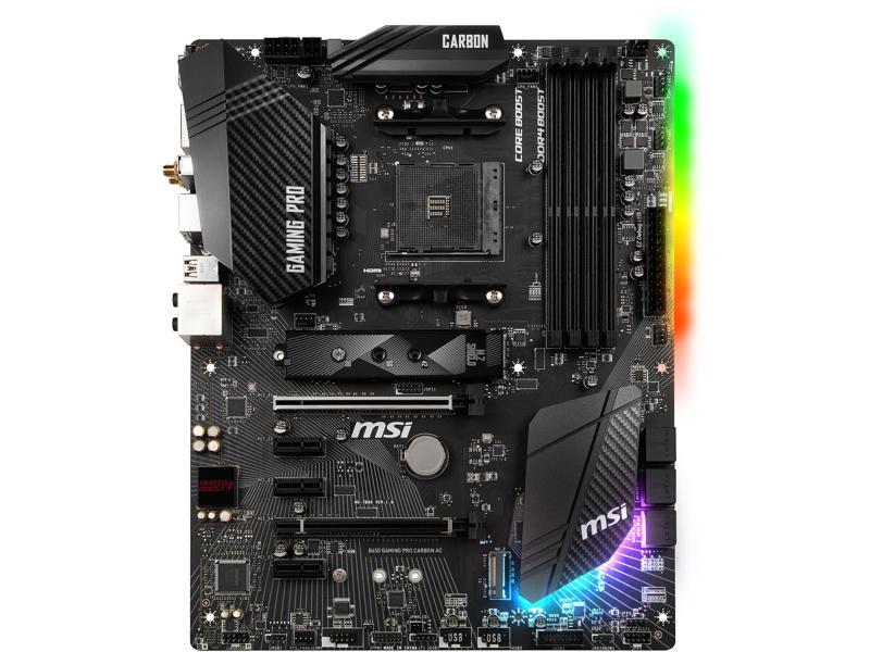 MSI PERFORMANCE GAMING B450 GAMING PRO CARBON AC AM4 AMD B450 SATA 6Gb/s USB 3.1 HDMI ATX AMD Motherboard