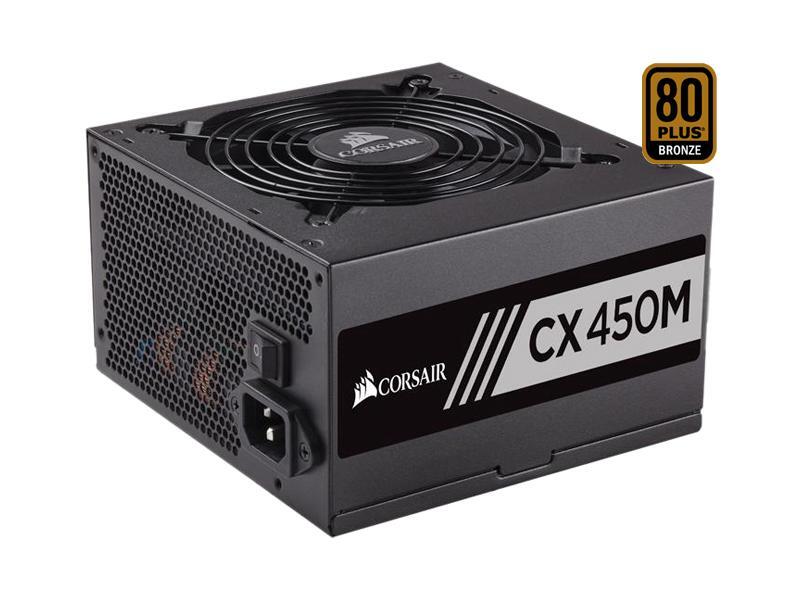 CORSAIR CX450M 450W 80 PLUS BRONZE Haswell Ready ATX12V & EPS12V Semi-Modular Power Supply