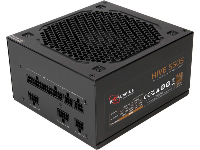 Rosewill Hive Series 550W Modular 80+ Bronze Certified Gaming Power Supply
