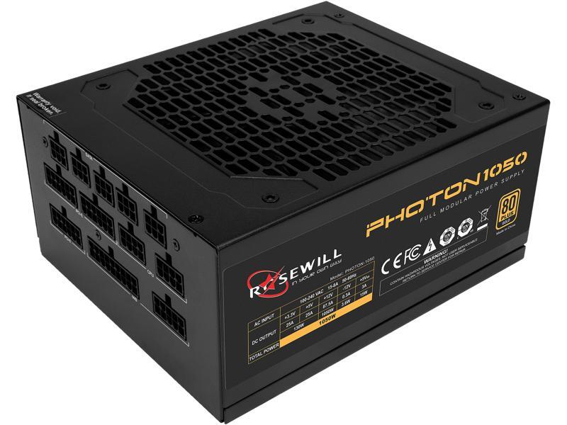 Rosewill PHOTON Series 1050W 80 PLUS Gold Full Modular Gaming Power Supply, Single +12V Rail