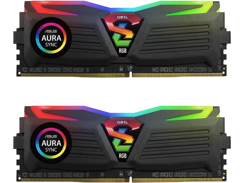 GeIL SUPER LUCE RGB SYNC 16GB (2 x 8GB) DDR4 3200 (PC4 25600) Desktop Memory, Model GLS416GB3200C16ADC