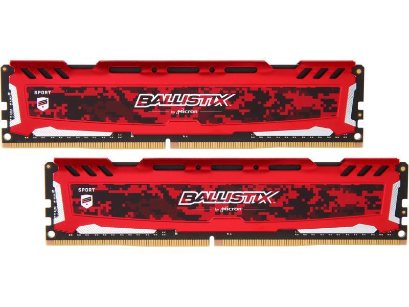Ballistix Sport LT 16GB (2 x 8GB) DDR4 3000 (PC4 24000) Desktop Memory, BLS2K8G4D30AESEK
