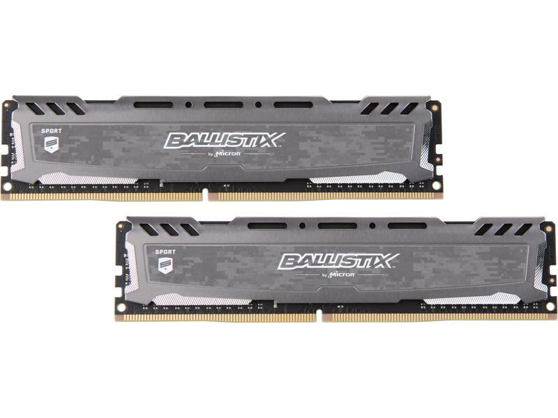 PC4 19200 Ballistix Sport LT 16GB 288-Pin DDR4 SDRAM DDR4 2400 Desktop Memory