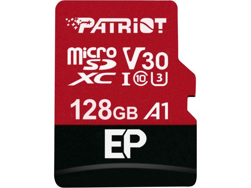 Patriot Memory 128GB EP MicroSDXC U3, A1, V30, 4K Memory Card w/ Adapter