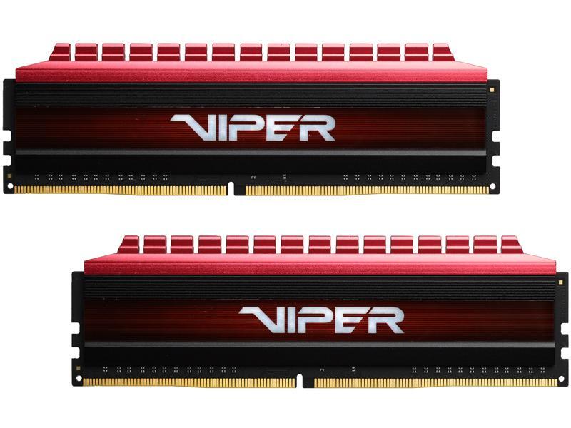 Patriot Viper 4 8GB (2 x 4GB) DDR4 3000 (PC4 24000) Extreme Performance Memory, Black Sides / Red Top, PV48G300C6K