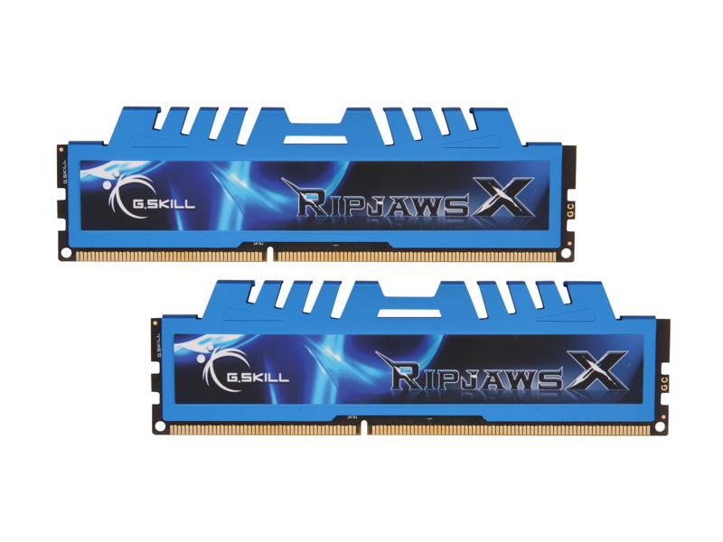 G.SKILL Ripjaws X Series 16GB (2 x 8GB) DDR3 1600 (PC3 12800) Desktop Memory, F3-1600C9D-16GXM