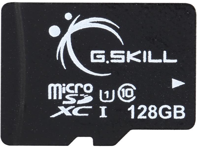G.Skill 128GB microSDXC UHS-I/U1 Class 10 Memory Card without Adapter