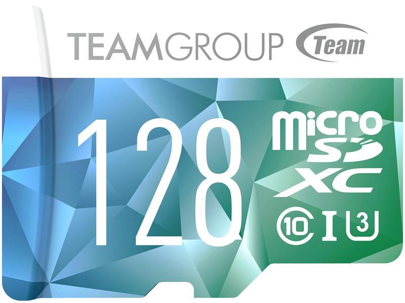 Team 128GB Color II microSDXC UHS-I/U3 Class 10 Memory Card w/ Adapter