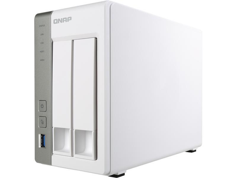 QNAP 2-Bay Personal Cloud NAS, ARM Cortex A15 1.7 GHz Dual Core, 1GB RAM