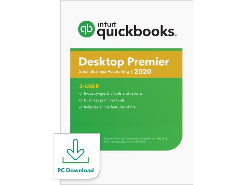 Intuit QuickBooks Desktop Premier 2020, 3 User, Download