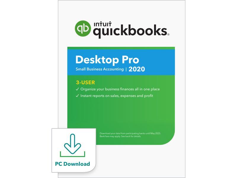 Intuit QuickBooks Desktop Pro 2020, 3 User, Download