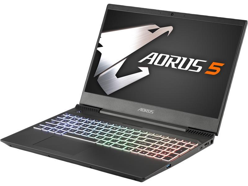 AORUS 5 15.6" 144Hz IPS Intel i7-9750H (2.6 GHz) Gaming Laptop, GeForce GTX 1650, 16GB DDR4, 256GB SSD, 1TB HDD