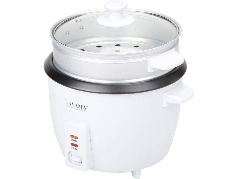 Tayama RC-8  8 Cups Uncooked / 16 Cups Cooked Rice Cooker w/ Steam Tray, White