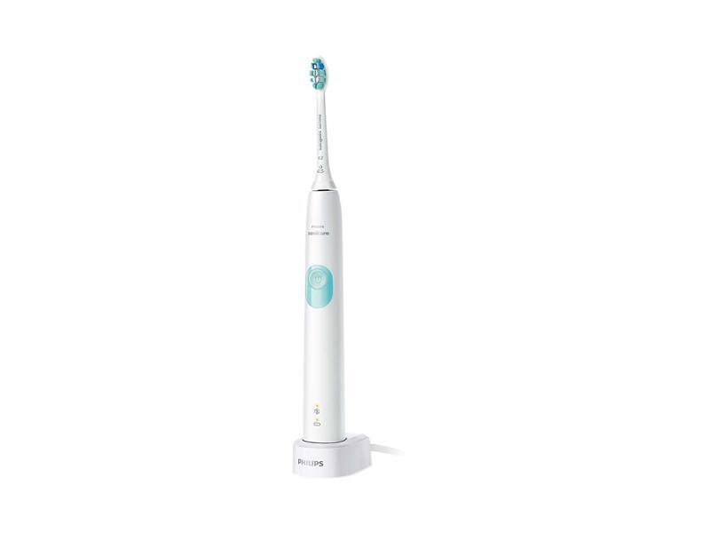 PHILIPS HX6817/01 ProtectiveClean 4100 Plaque Control, Rechargeable Electric Toothbrush w/ Pressure Sensor - White