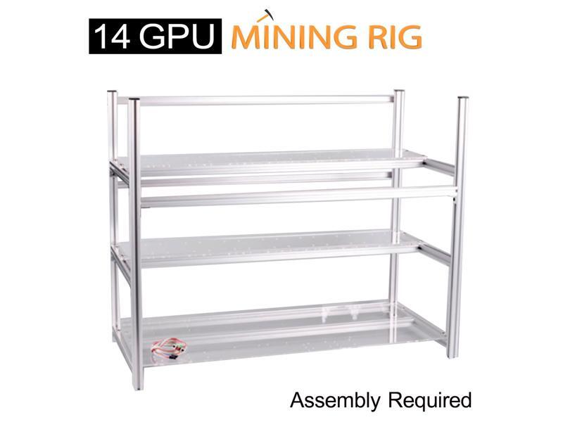 AAAwave Stackable Mining Frame Rig Case w/ Fan Fixing Parts 14 Graphics Card BTC LTC Coin Mining Server Chassis