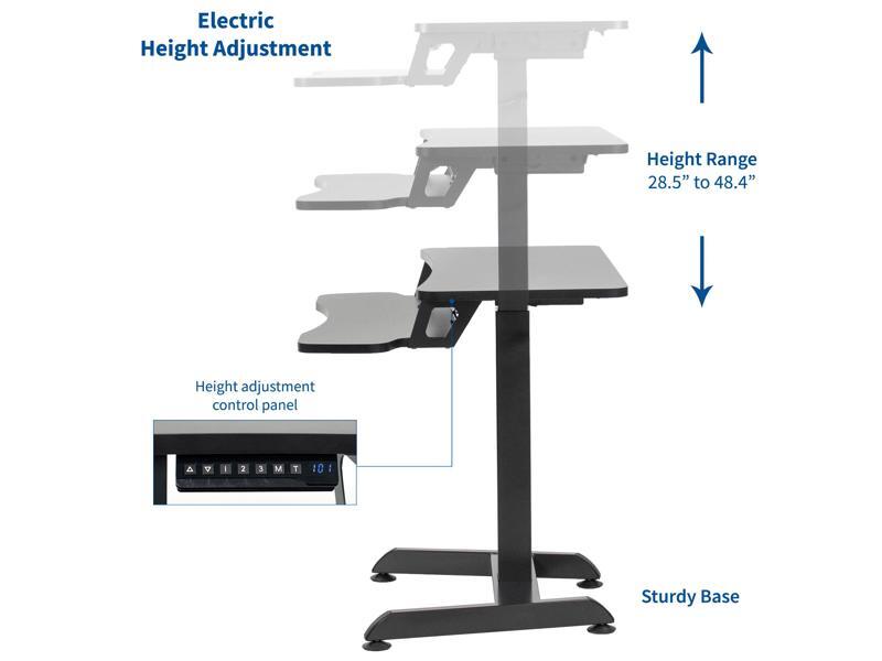 VIVO Electric Height Adjustable Tall Standing Desk Monitor Sit Stand