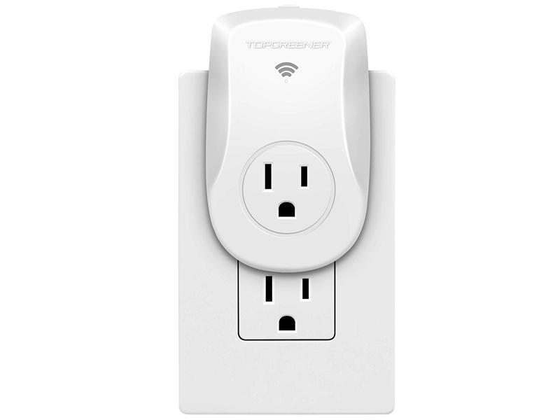 TOPGREENER Wi-Fi Powerful Plug w/ Energy Monitoring, 15A, Works w/ Alexa & Google Assistant
