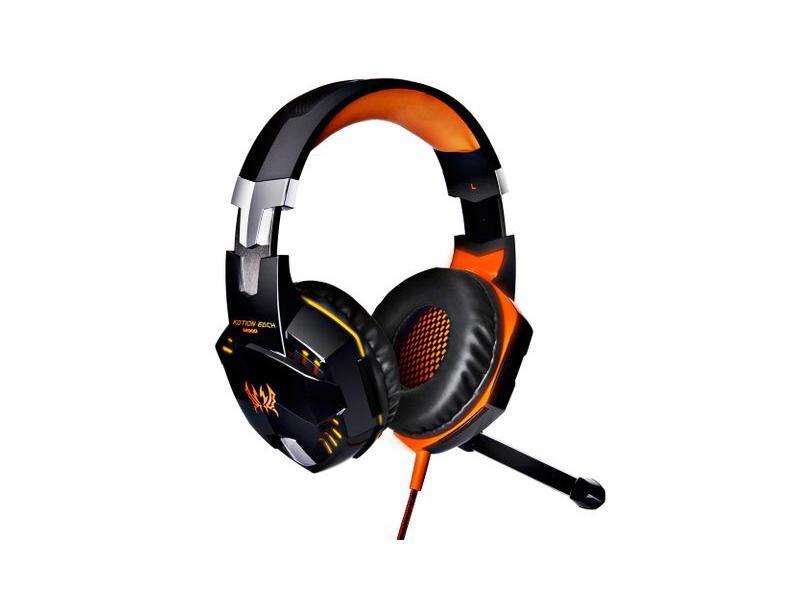 KOTION EACH G2000 Top Quality 50mm Drivers Wired Gaming Headphones w/ Mic, Orange