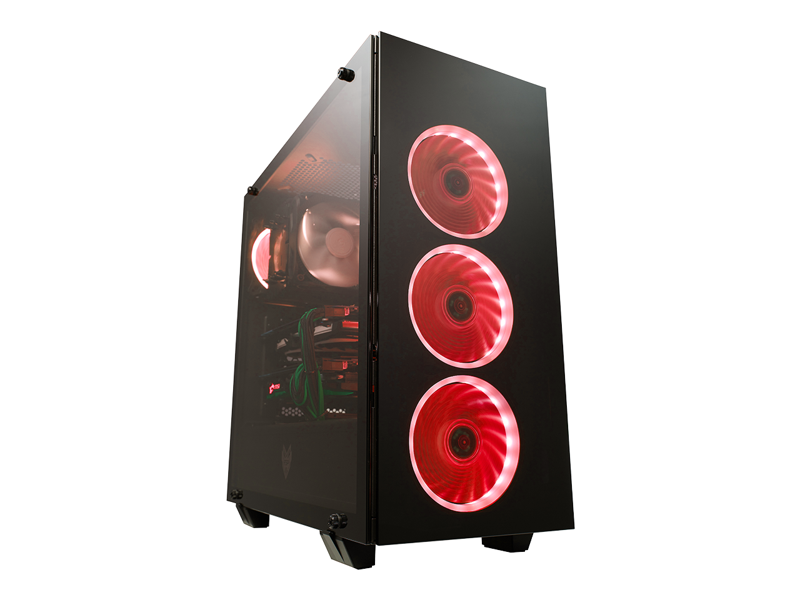 FSP CMT510ATX Mid Tower PC Gaming Case w/ 3x Translucent Tempered Glass Panels and 5x RGB Lighting Modes