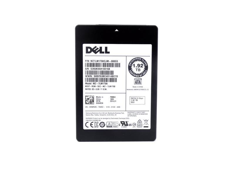 [Used - Very Good] Samsung for Dell PM863 1.92TB TLC 6Gbps SATA III 2.5" Enterprise Class Solid State Drive