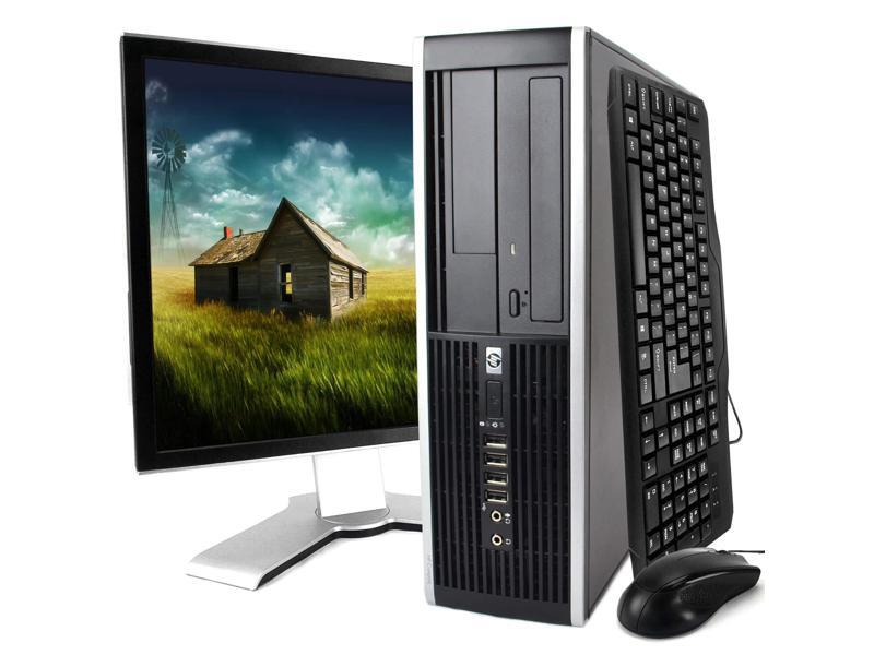 Refurbished: HP Compaq 8000 Intel E8400 (2.9 GHz) Desktop, 4GB DDR3, 160GB HDD, Intel GMA 4500, w/ 19" Monitor Display