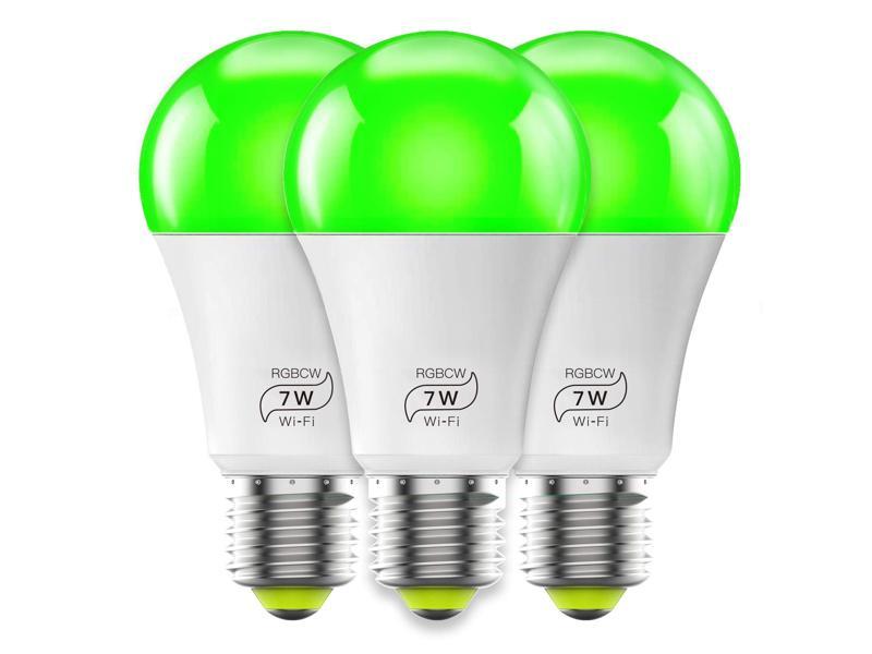 MagicLight Dimmable WiFi LED Smart Light Bulb (60W Equivalent), A19 7W Multicolor 2700k-6500k [3-Pack]