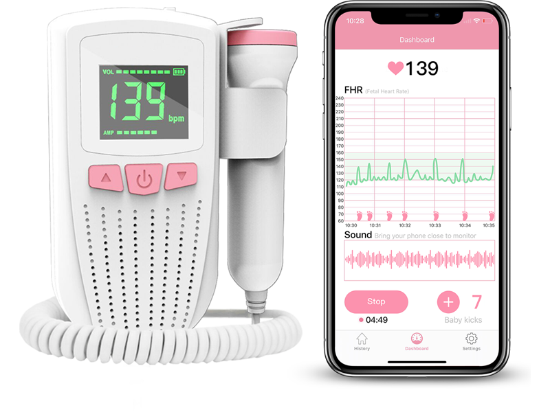 Wellue Fetal Doppler BabyTone™  Baby Heart Monitor (Phone Not Included)