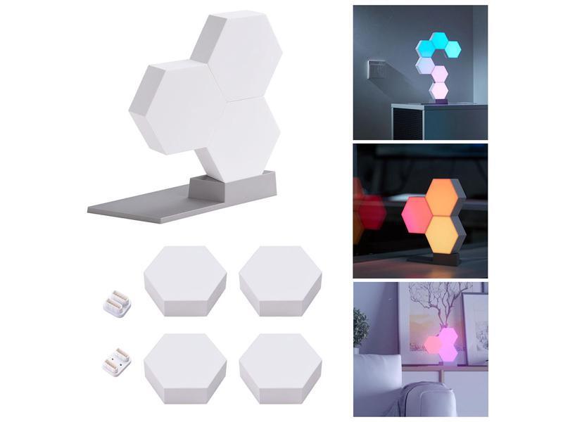 LifeSmart WiFi Smart LED Light Kit, Splicing 7-Block Base, 16 Million Colors, Works w/ Alexa Google Décor