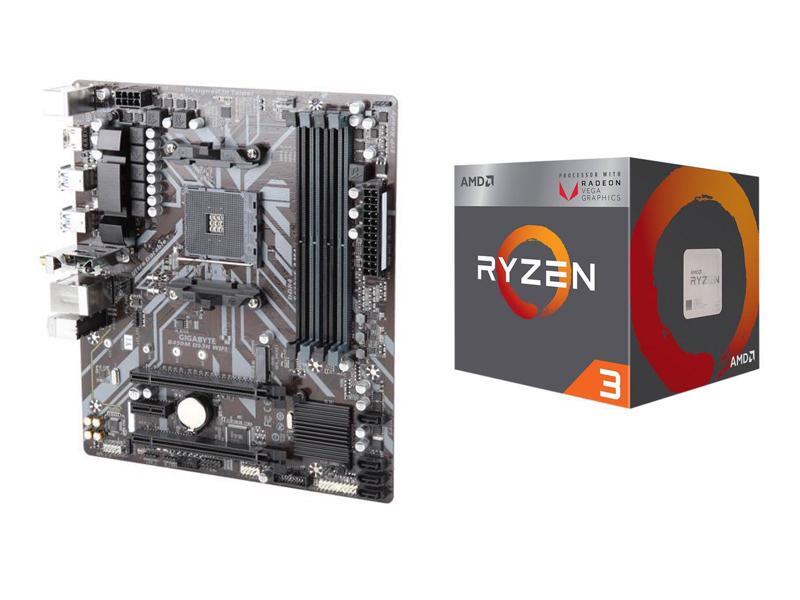 AMD RYZEN 3 2200G + GIGABYTE B450M DS3H WIFI