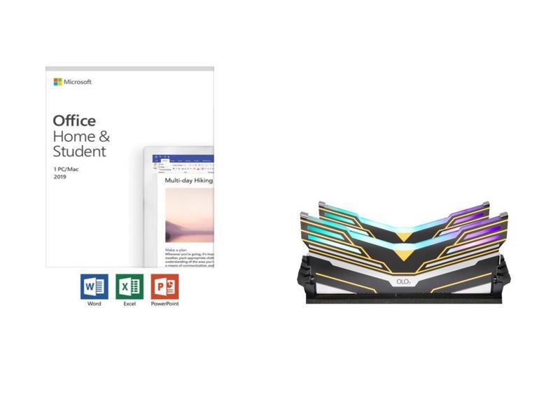 Microsoft Office Home and Student 2019 Key Card + OLOy WarHawk DDR4 3600 RGB 16GB (2 x 8GB)