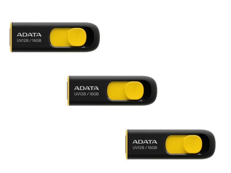 3 x ADATA 16GB UV128 USB 3.2 Gen 1 Flash Drive