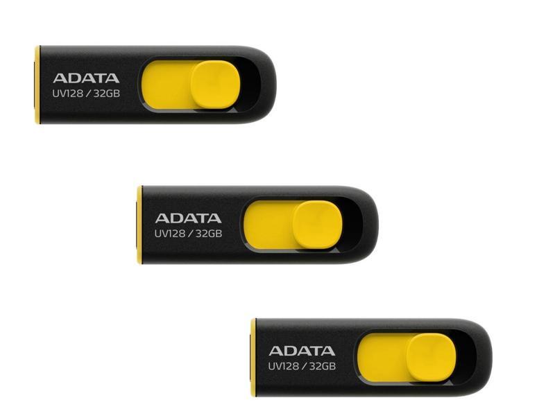 3x ADATA 32GB UV128 USB 3.2 Gen 1 Flash Drive