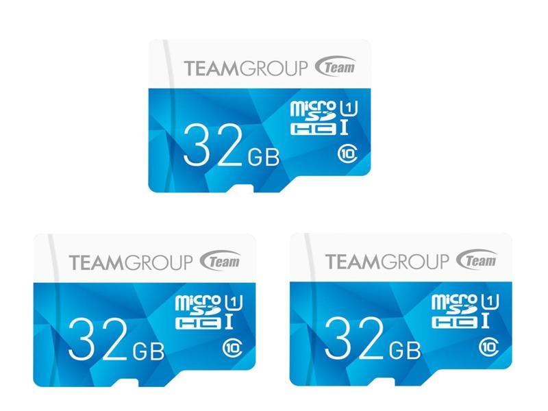 3 x Team Group 32GB Color microSDHC UHS-I/U1 Class 10 Memory Card w/ Adapter