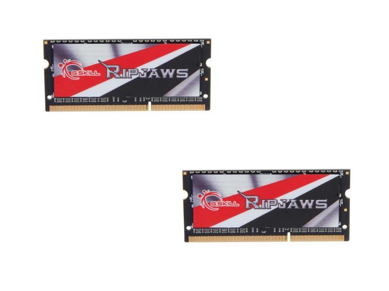 2x G.SKILL Ripjaws Series 8GB 204-Pin DDR3 SO-DIMM DDR3L 1600 (PC3L 12800) Laptop Memory Model F3-1600C9S-8GRSL