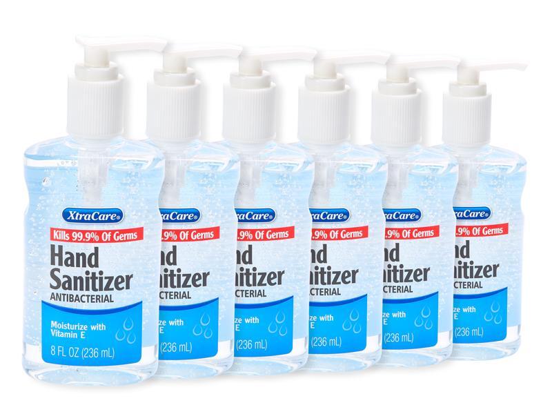 6 x 8oz (236mL) XtraCare Hand Sanitizer Bottle
